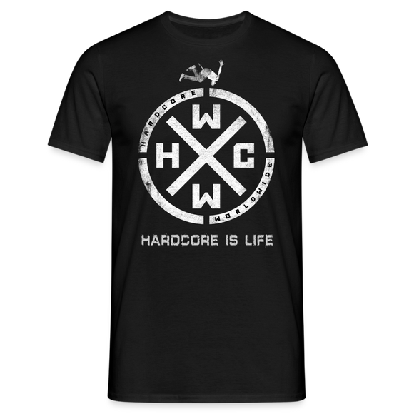 HARDCORE IS LIFE Official Men's T-Shirt - black